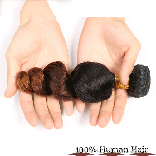 Full Cuticle Aligned Virgin Brazilian Ombre human hair 3 tone color ombre human hair extension